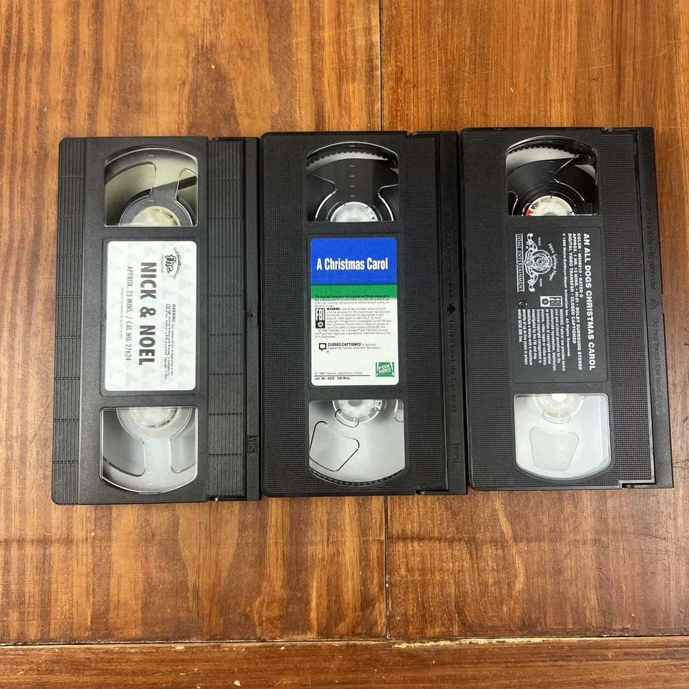Christmas Carol All Dogs Christmas Carol Nick & Noel VHS Lot Holiday 3 Tape